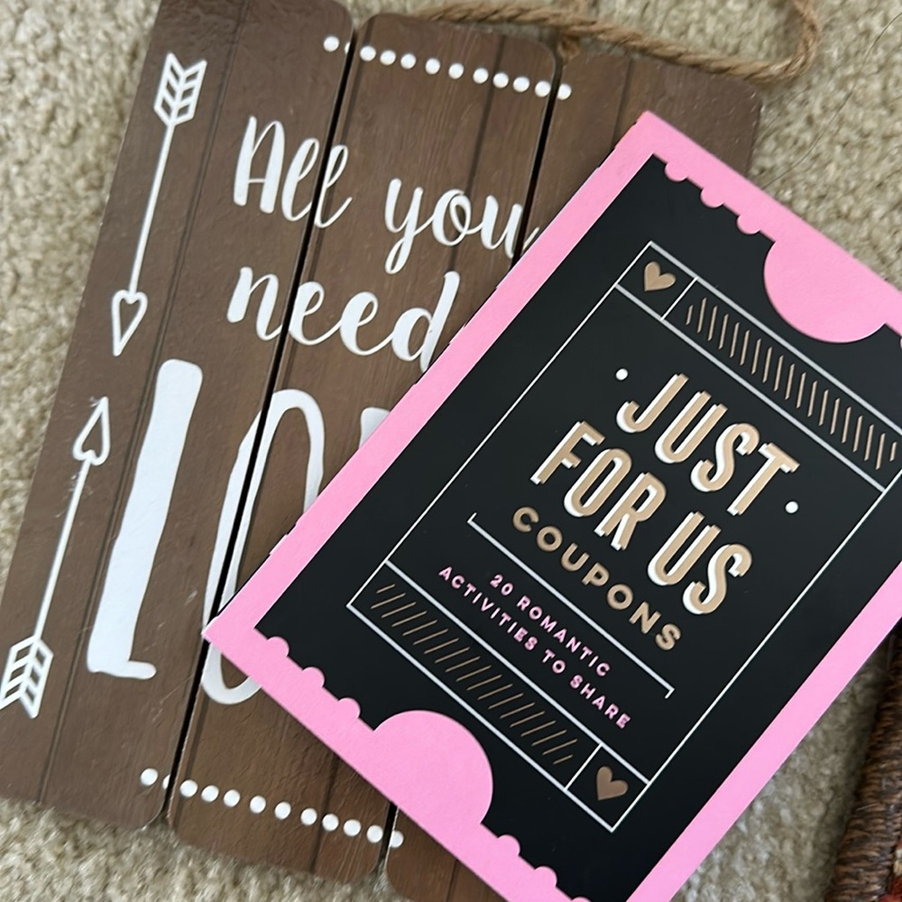 Just for us Coupon Book with hanging picture